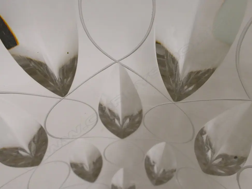 A 1930s Clyne Farquharson cut glass vase in a stylised leaf and vine pattern Image 1++