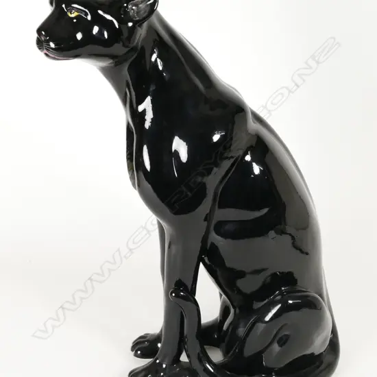 An Italian china study of a black panther