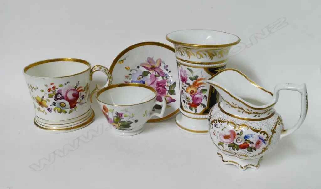 Five antique English china items Image 1++