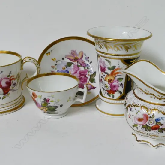 Five antique English china items