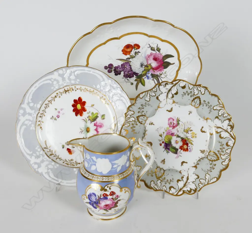 Four pieces of 19thC china Image 1++