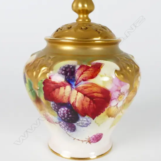 A Royal Worcester potpourri jar