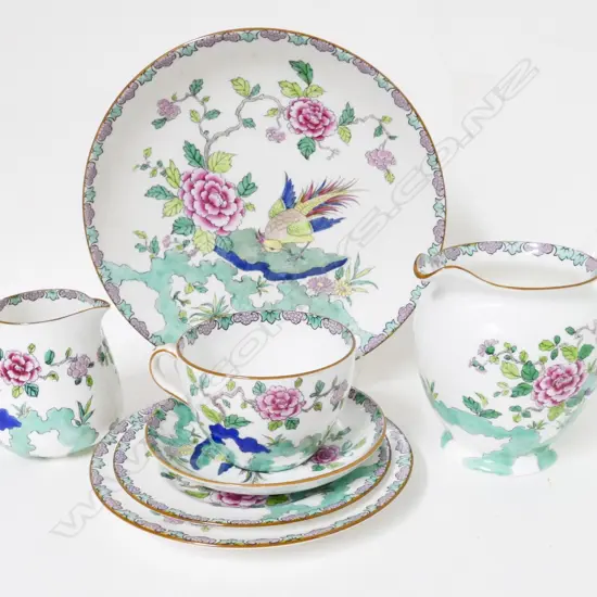 A large Crown Staffordshire white bone china dinner-tea set