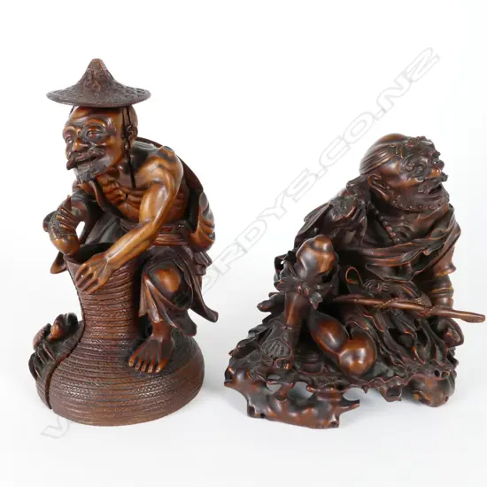 Two old good quality Chinese wood carvings