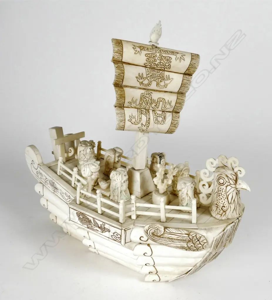 A Chinese bone heavenly boat of the gods Image 1++