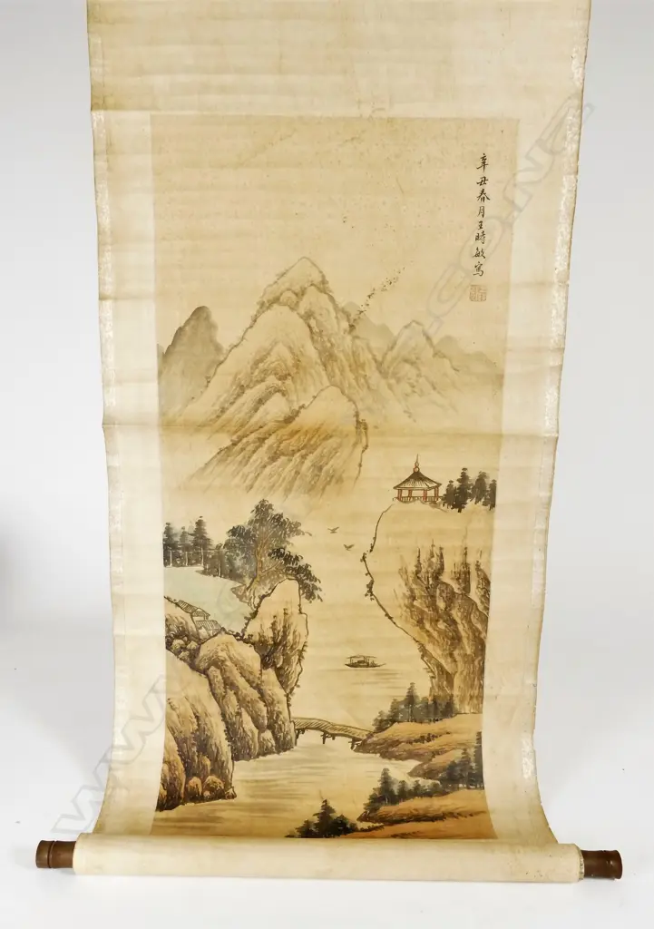 Two old Chinese scrolls Image 1++