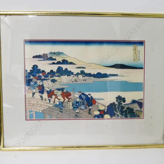 A reprint ukiyo-e by Hokusai