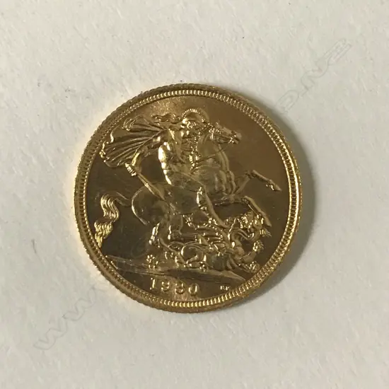 A full gold sovereign