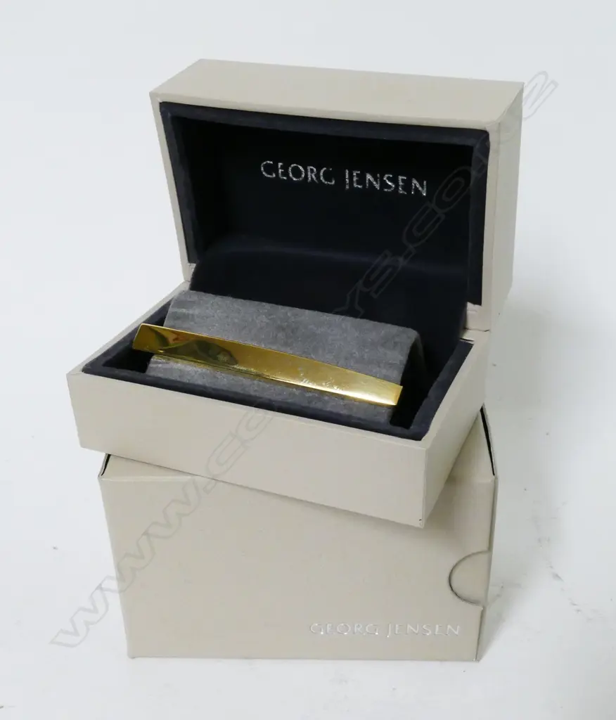 An 18ct gold Georg Jensen tie slide Image 1++