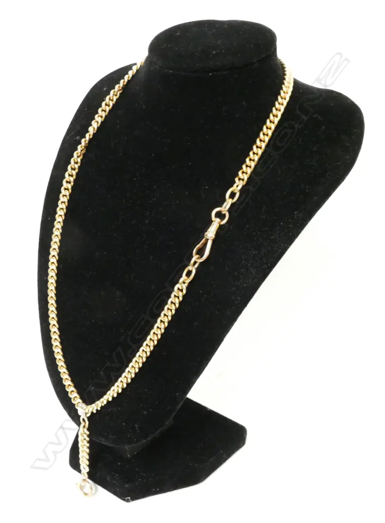 A 14ct. Dutch gold fob chain Image 1++