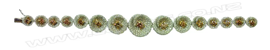 An impressive modern lady's 18ct. white gold and diamond bracelet Image 1++