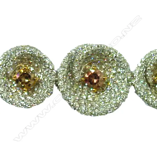 An impressive modern lady's 18ct. white gold and diamond bracelet