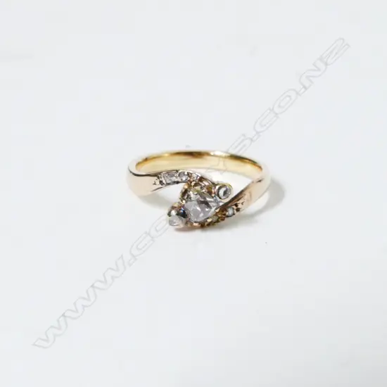 A Victorian 18ct. rose gold and diamond ring
