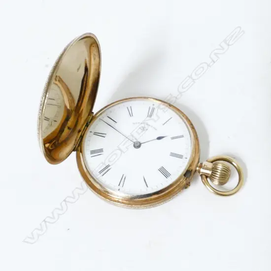 A 9ct. gold hunter pocket watch