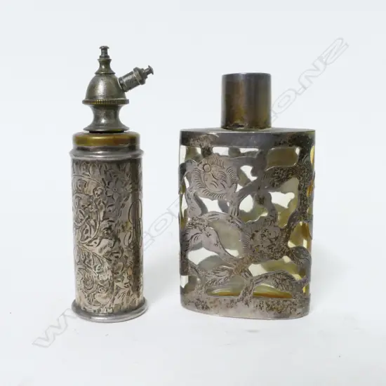 An early 1900s silver framed perfume atomiser