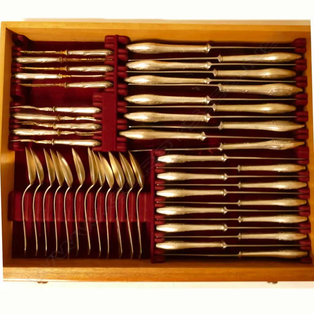 A large harlequin set of German .800 silver cutlery Image 1++