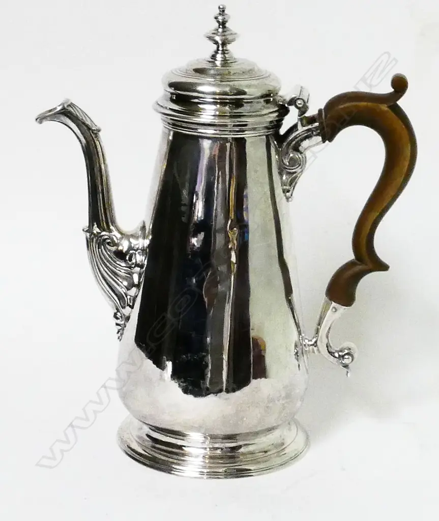 A George II silver coffee pot Image 1++