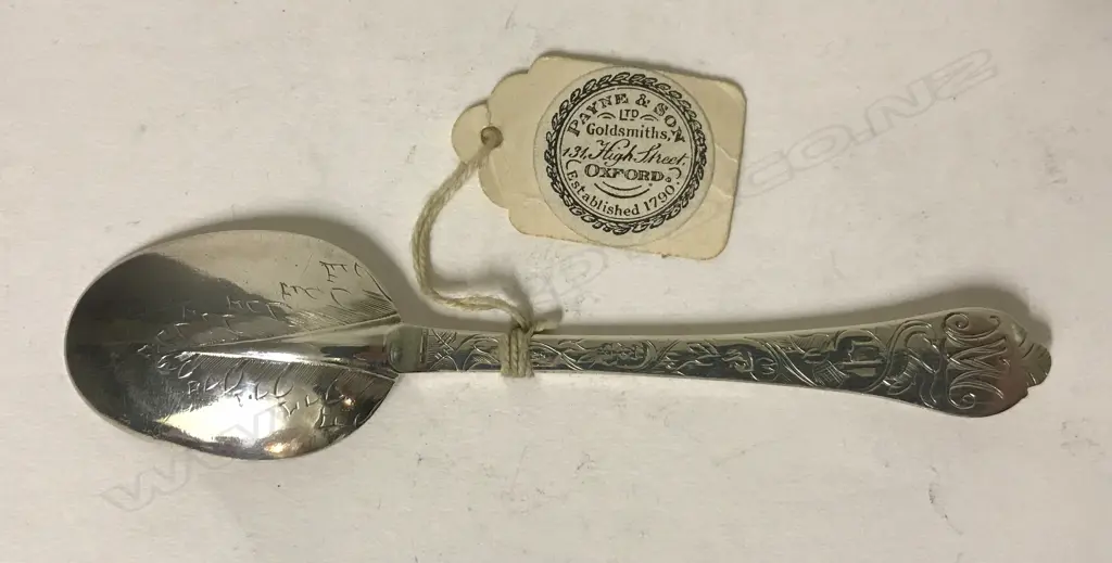 A  rare Charles II trefid silver child's spoon Image 1++