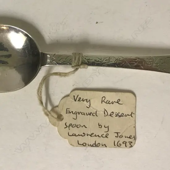 A  rare Charles II trefid silver child's spoon