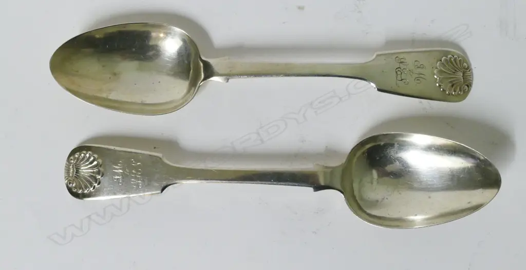 Two Victorian silver table spoons Image 1++