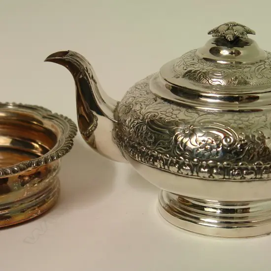 An old Sheffield Plate decanter coaster