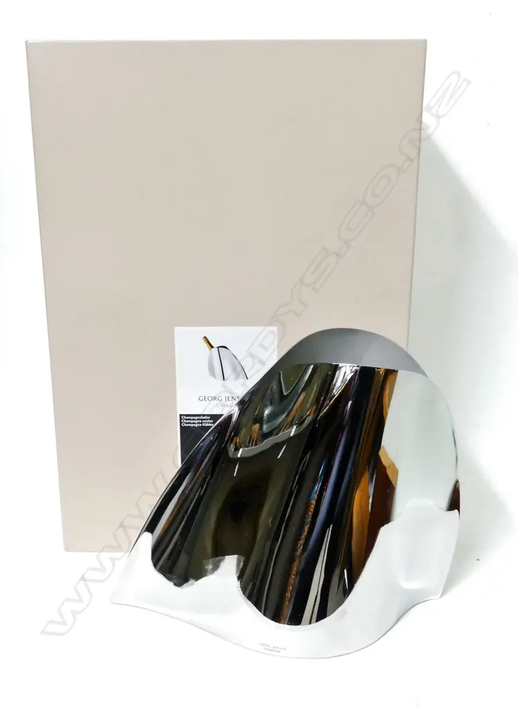 A Georg Jensen stainless steel champagne cooler Image 1++