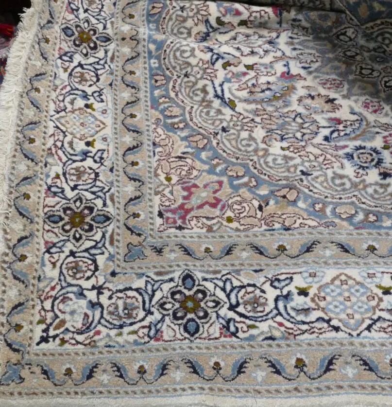 A large hand knotted Persian Nain rug Image 1++