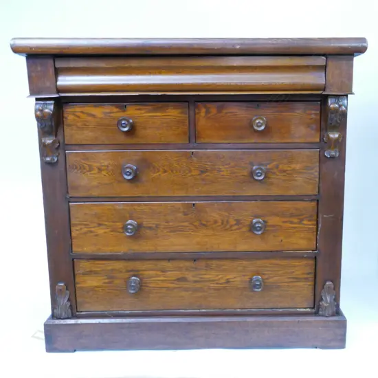 A Victorian oak scotch chest