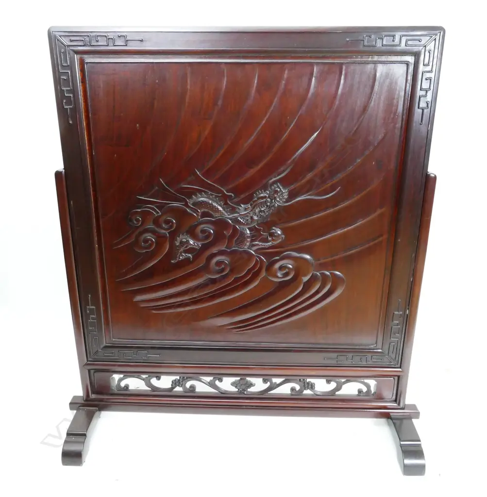 A Chinese rosewood room screen Image 1++