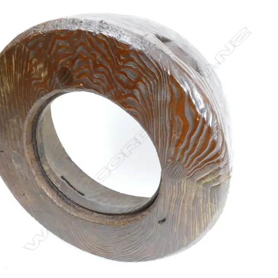 A decorative and sculptural Japanese mountain cedar hibachi frame