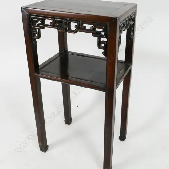 A Chinese rosewood vase table