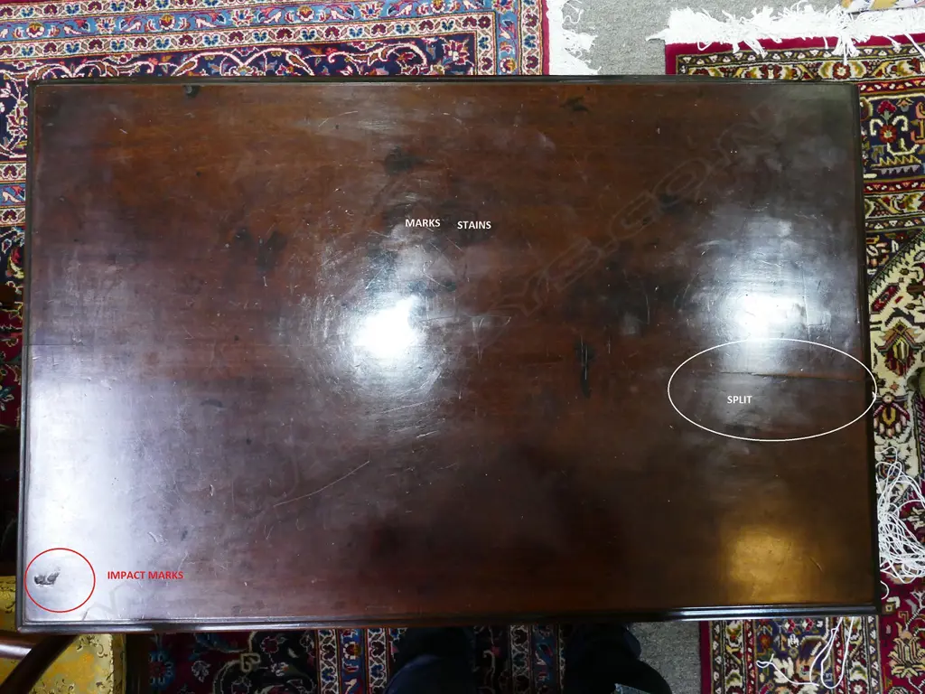 A George III solid mahogany side table Image 1++