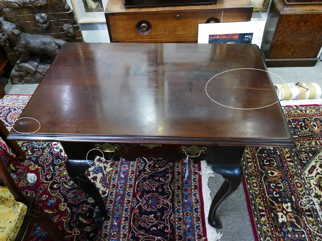 A George III solid mahogany side table Image 1++