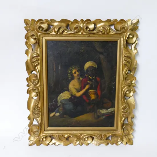 A rococo gilt framed oleograph