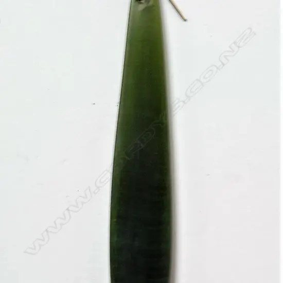 Steve Myrhe Tangiwai greenstone single drop earring