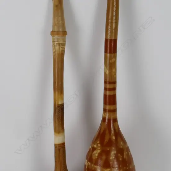 Two decorated gourds