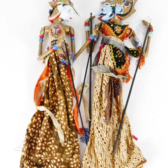 Two Indonesian Wayang puppets