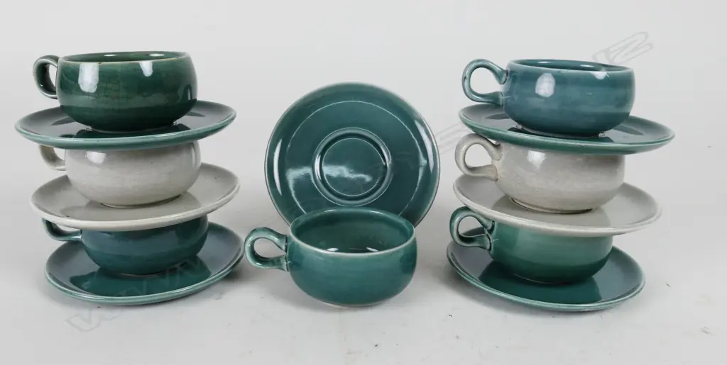Seven American demi-tasse coffee cups and saucers Image 1++