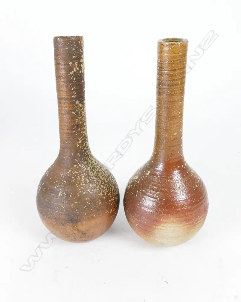 Two tall branch Japanese Bizen branch pots Image 1++