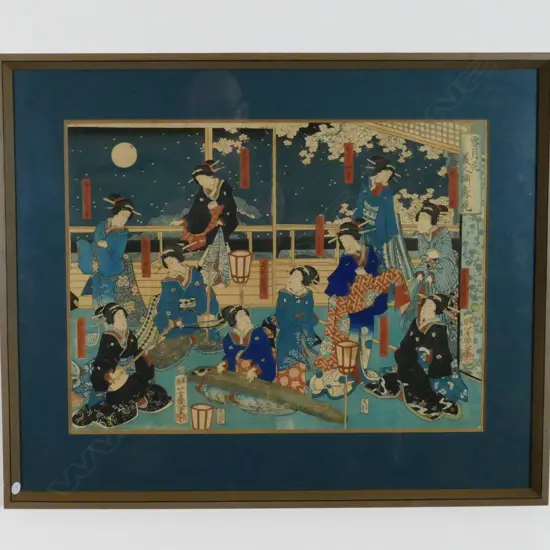 19thC Japanese ukiyo-e woodblock