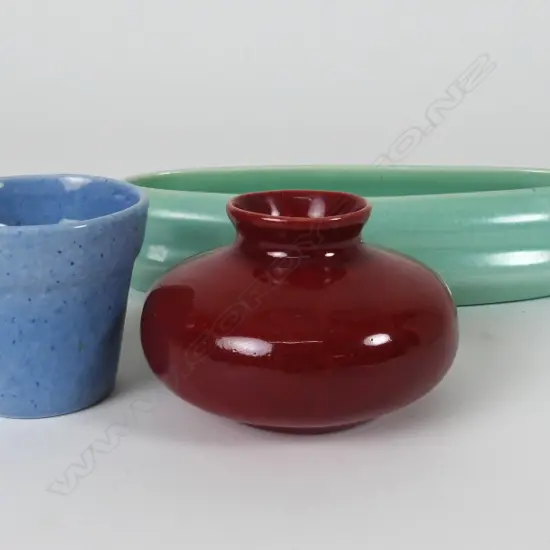 Three O.C. Stephens pottery pieces