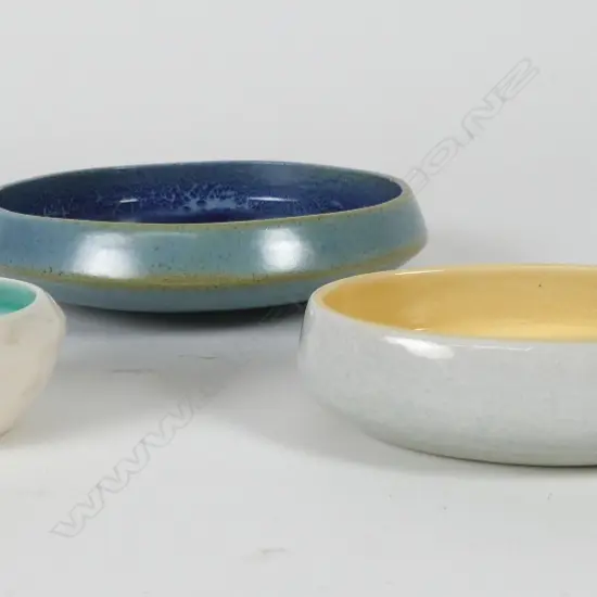 Three O.C. Stephens small pottery dishes