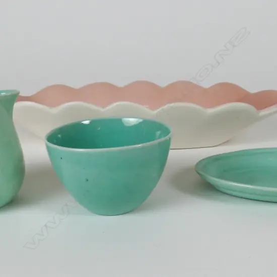 Four O.C. Stephens pottery pieces