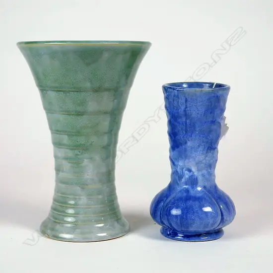 Two Almalgamated pottery vases