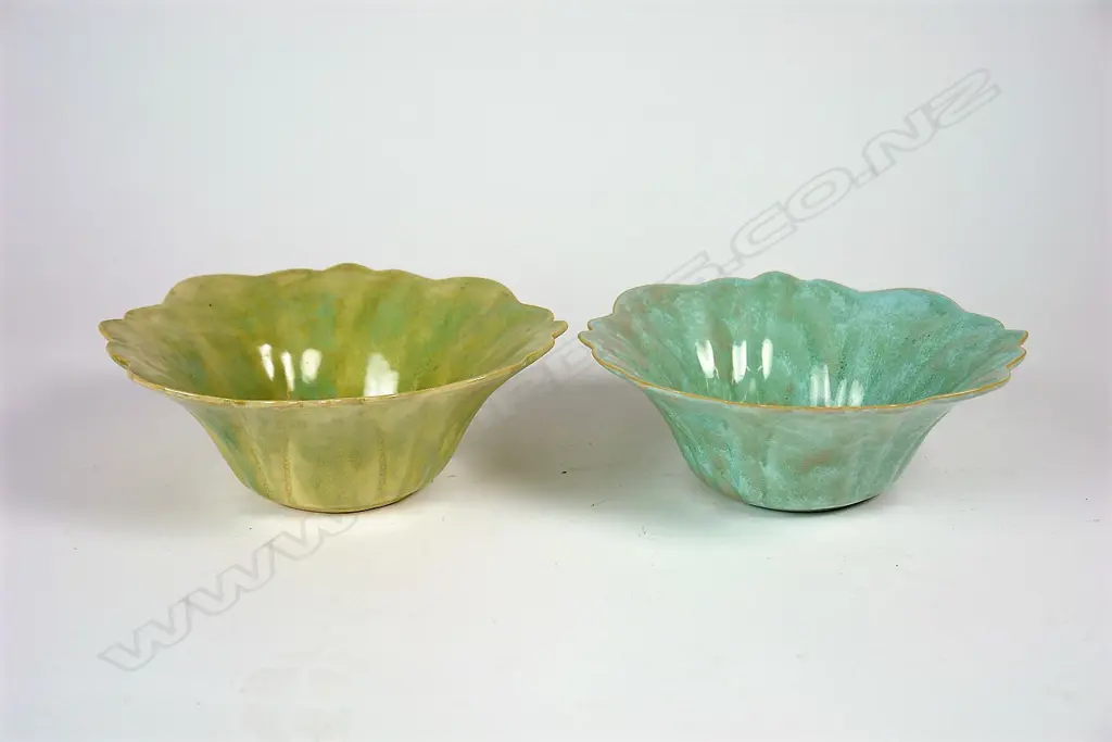 Two Amalgamated pottery flared bowls Image 1++