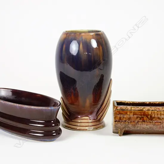 Three Amalgamated pottery vases