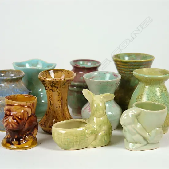 Ten Amalgamated small pottery pieces