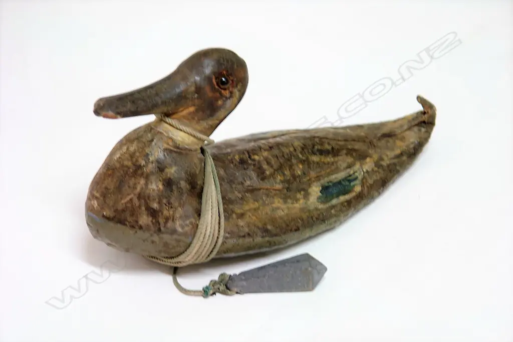 CANVAS OIL SKIN 12" HEN DUCK DECOY Image 1++