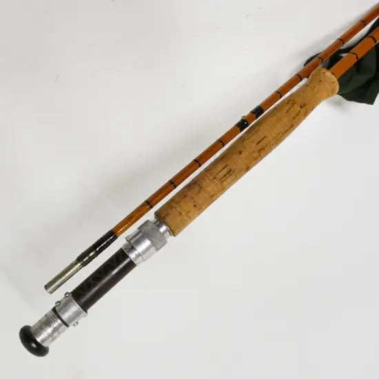 A Walker Brampton two-piece split cane rod