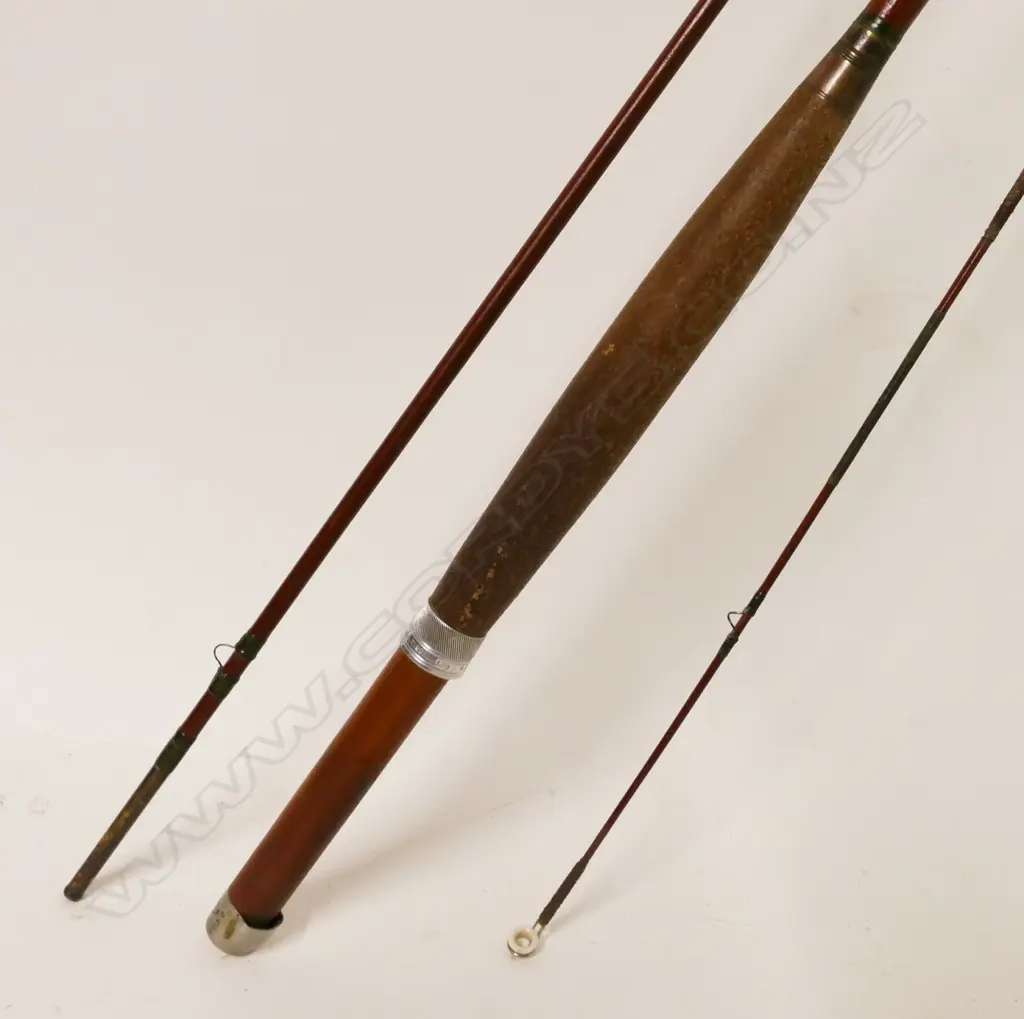 A Hardys 'Aydon' three-piece greenheart fly rod Image 1++